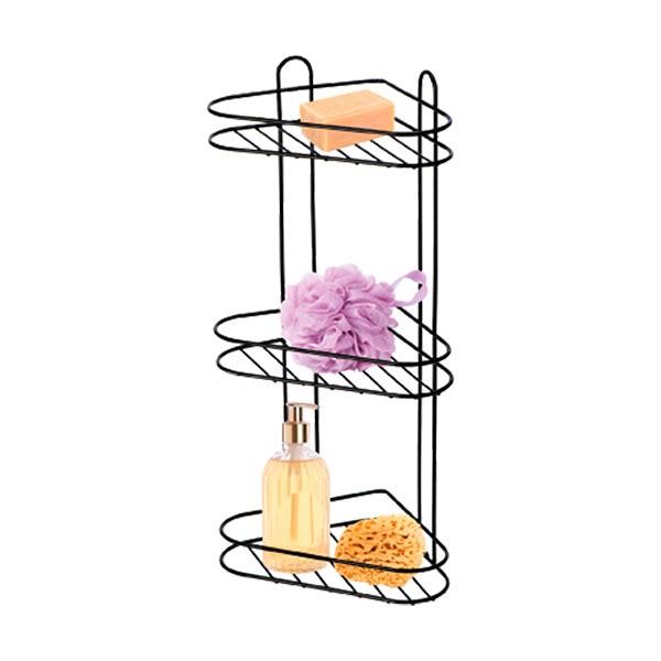 LILI HOME 🏠 Tidy Estante de Esquina – Blanco/Negro Opciones Disponibles: ✔ 2 niveles –  24 x 30 cm ✔ 3 niveles –  24 x 51 cm. Material duradero: Metal pintado resistente al agua y la humedad. No se oxida ni mancha, fácil de limpiar.