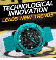 Reloj Deportivo NAVIFORCE Para Hombre Resistente Al Agua Dual Display Reloj De Pulsera Cuarzo Militar Con Stopwatch Y Alarma Pantalla LED Y Analógica Material De Correa De Silicona - details 0