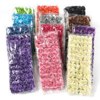 144Pcs Bouquet De Rosas Artificiales Para Decoración De Hogar Y Wedding Flores Falsas De Papel Para Regalos De Navidad Accesorios De Adorno Para Fiesta De Aniversario Y Bodas - details 0