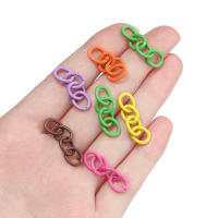 30pcs Cadenas De Extensión Coloridas De Hierro Para DIY Pulseras Collares Joyería Suministros 2.7cm Extensor Cola - details 2