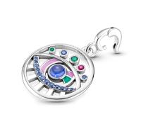 PANDORA ME, dicho de medalla de Plata de La Ojo, Viene con El embalaje de Caja De Regno original. - details 2