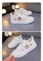 Zapatos De Lona Para Niños Y Niñas Cuatro Estaciones Blancos Suaves Antideslizantes Casuales Tallas 3-15 Años Cierre Con Hebilla - details 15