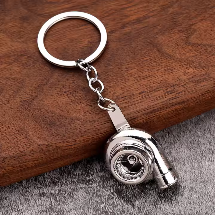 Llavero Mini Turbo Turbocargador Con Turbina Giratoria Llavero De Anillo Para Coche Accesorios De Interior Del Coche - 1