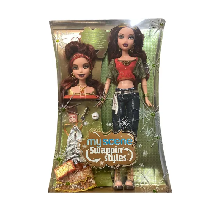 Mattel MyScene Swappin' Styles 2 Chelsea K3173 2006 Estilos Intercambiables Cambiale la cabeza y el look Mil Estilos Dos Cabezas Peinados y Accesorios Muñeca Barbie Rara para Coleccionistas - 1