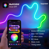 Tira De Luz LED Neón 5V USB 1m 2m 3m Silicona DIY Sincronización De Música APP MeRGBW Decoración De Habitación - details 0