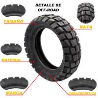 Rueda 10 pulgadas Neumáticos 10x3 patinete eléctrico compatible con Dualtron scooters Zero 10x  KuGoo M4 repuestos off-road todoterreno 255x80 - details 1