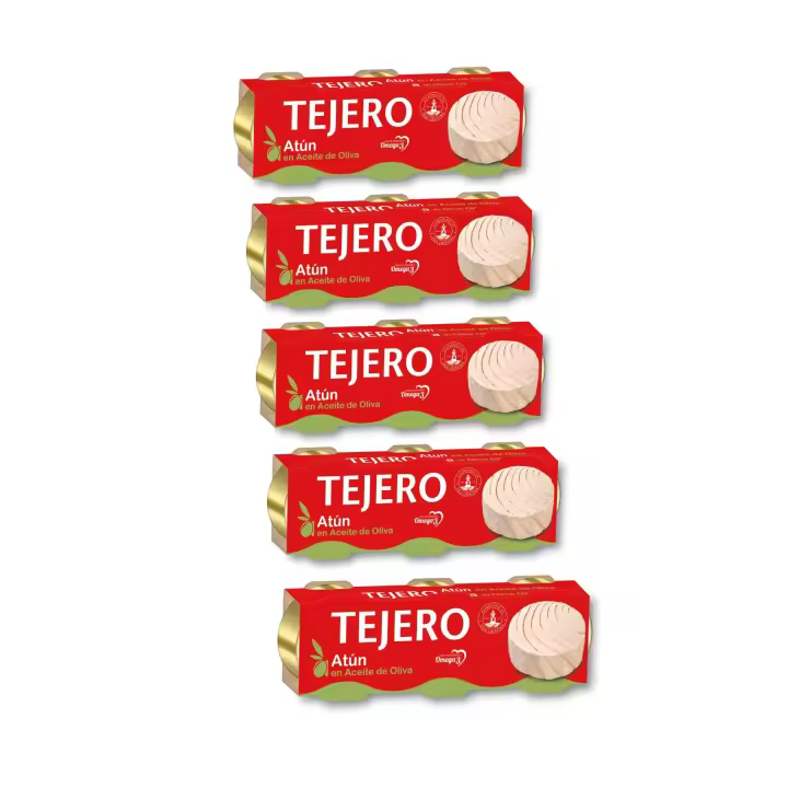 5 unidades - Atún en Aceite de Oliva TEJERO Pack de 3x70gr.(210gr.) - 1