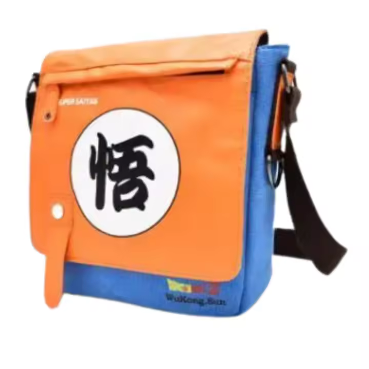 Bandolera pequeña de DRAGONBALL Z - Colores azul, naranja  Material alta calidad- Regalo ideal haruhana - 1
