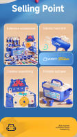 Juego De Herramientas Para Niños Con Taladro Eléctrico Juguete De Construcción De Poder Para Niños Y Niñas Juego De Pretendiente Para Bebés - details 1