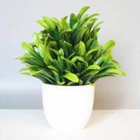 1PCS Decoración De Escritorio Con Plantas Artificiales Paisaje Bonsái Para Oficina Hogar Estante De Mesa Accesorios De Fiesta De Boda PVC - details 8