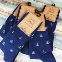 Calcetín Hombre Ancla Skull Socks Azul Algodón Unisex Ropa Textil Varias Tallas - details 2
