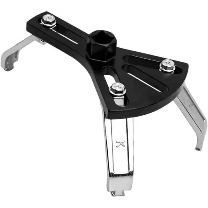 Anillo de retención ajustable para bomba de combustible - Accesorio para coche - Una pieza - Negro - 3 brazos - Para bombas de combustible universales - 1