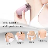 Afeitadora compacta de varias partes con luz LED, cabezales dobles curvos flotantes, afeitadora eléctrica suave e indolora para brazos, axilas, bikini, espalda, - details 3