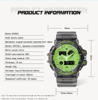 Reloj Deportivo Militar Para Hombre SANDA G-Style Resistente Al Agua Y Al Choque Con Pantalla LED Digital Y Cuarzo Reloj De Pulsera Masculino - details 9