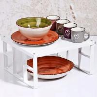 HOGUITA-Estante de almacenamiento de cocina,Organizador de cocina,Estante apilable para armario,Organizador de almacenamiento para encimera,despensa,Ahorro de espacio,Estante Plegable Multiusos 27.5X31.5X15.5cm - details 1