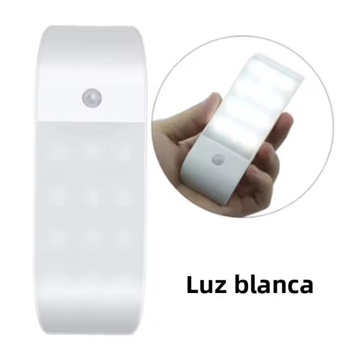 Lámpara LED De Sensor De Movimiento Recargable Para Armario Cocina Dormitorio Escaleras Luz Nocturna Wireless Rectangular - 1