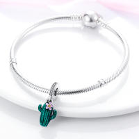 Encanto De Colgante De Árbol De Familia Platinado En Plata Para Pulsera De Bangle Y Collar DIY Regalo Con Doble Vuelo Aéreo - details 214