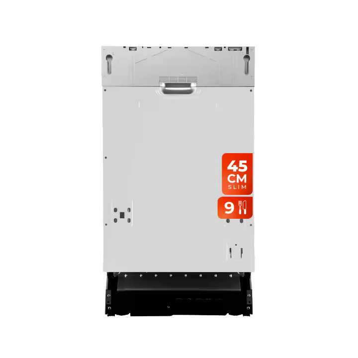 LAVAVAJILLAS INTEGRABLE EVVO Di.2 Slim (45 cm), 9 Cubiertos, 8 Programas, Inox, Ancho 450 mm - 1