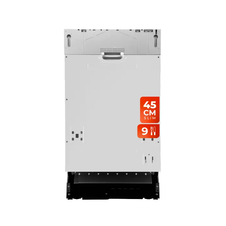LAVAVAJILLAS INTEGRABLE EVVO Di.2 Slim (45 cm), 9 Cubiertos, 8 Programas, Inox, Ancho 450 mm - 1