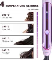 Planchas del Pelo 2 in 1, Rizador de cabello de doble uso, Planchas planas de calentamiento rápido 30S, Ajuste de temperatura 140-200°C, Alisador de cabello profesional iónico de cerámica - details 1
