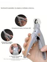 Tijeras De Uñas Para Mascotas Profesionales Con Luz LED Y Espejo Convexo Para Perros Y Gatos Suministros De Aseo De Peluquería - details 0