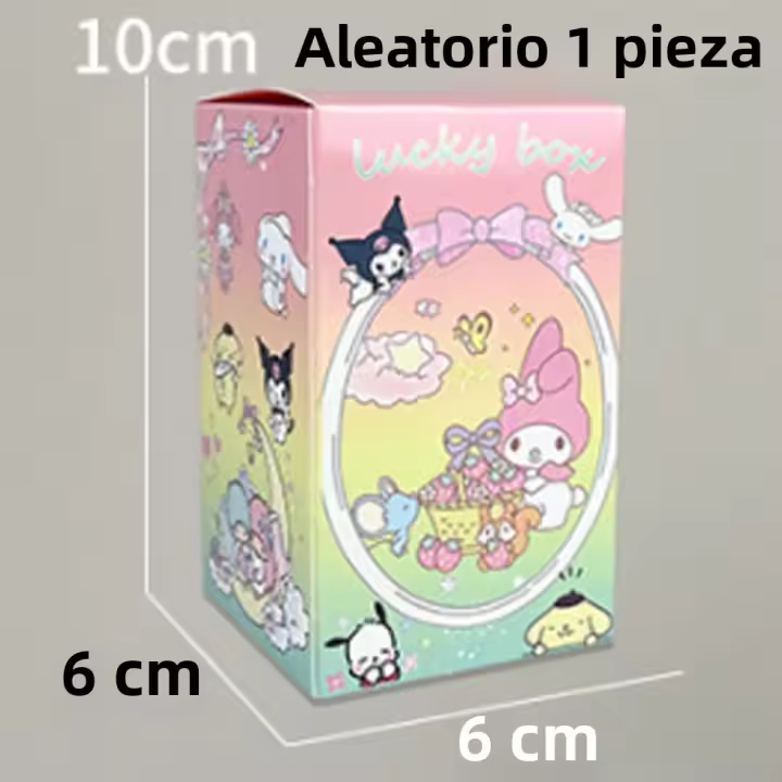 6pcs Serie De Fiestas De Burbujas Sanrio Figuras De Modelos Kawaii De Hello Kitty My Melody Kuromi Juguete De Decoración De Caja Sorpresa De Dibujos Animados Para Adolescentes Y Adultos - 1