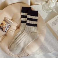 5 Pares De Calcetines De Punto Con Estampado Rayado Comodidad Y Suavidad Medio Tubo Calcetines Para Mujer Stockings Y Hosiery - details 6