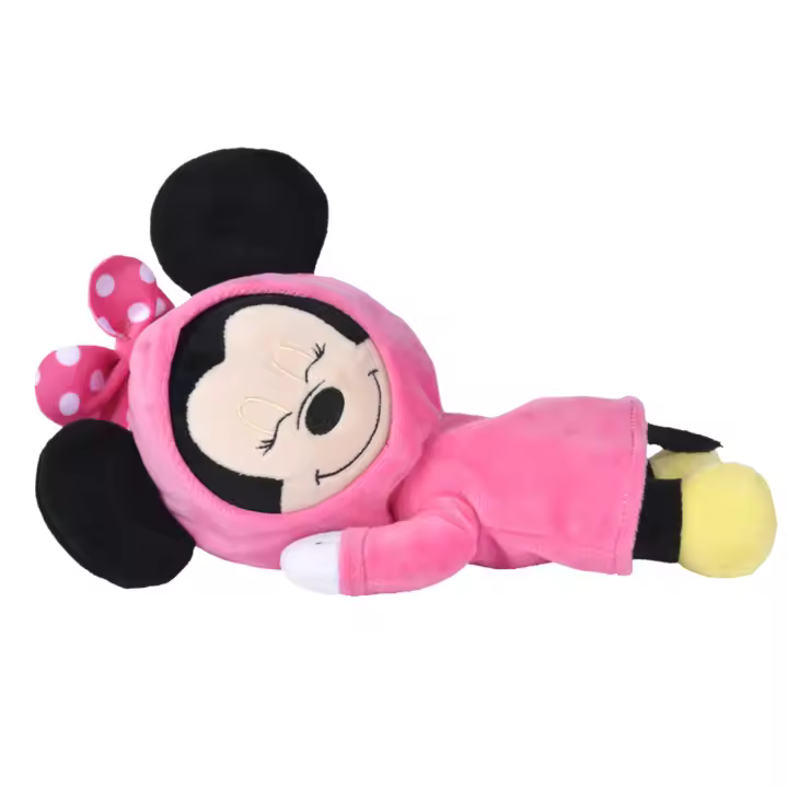 Peluche Minnie Mouse 25cm, Peluche Reversible Despierto/Dormido Minnie Disney, Peluche Suave para Niños y Niñas, Regalo Cumpleaños, Navidad, Reyes, Color Rosa - 1