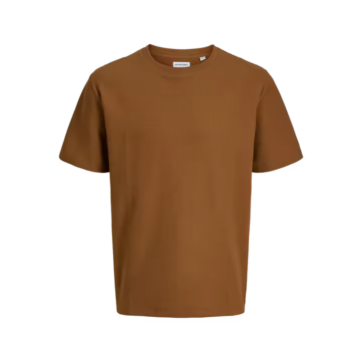 Jack & Jones Austin Camiseta Cuello Redondo Color Marrón Claro - Ligera Y Elástica - 1
