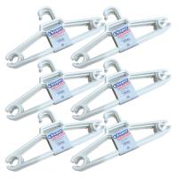 LILI HOME Pack de Perchas Económicas Blancas para Adultos 39  x 18 cm. Cada percha está fabricada con plástico resistente y cuenta con un diseño antideslizante, ideal para asegurar que la ropa se mantenga en su lugar sin dejar marcas ni arrugas. - details 2