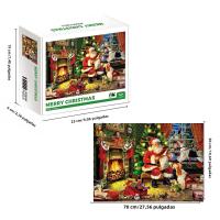 Rompecabezas De Navidad Merry Christmas 1000 Piezas Juego Educativo Para Adultos Y Niños Decoración De Hogar Divertido Para Familias - details 2