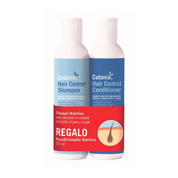 Cutania Haircontrol pack champú + acondicionador dermatológico 236 ml Vetnova - 1