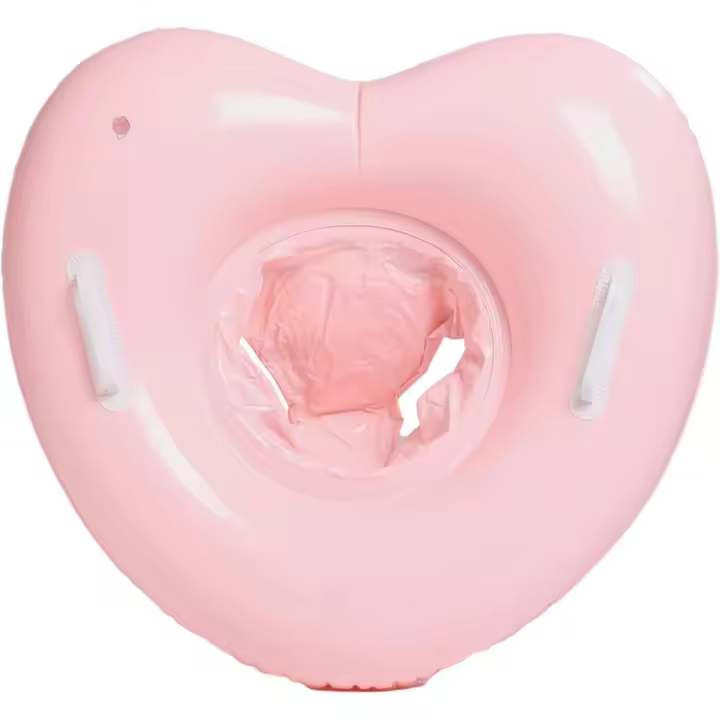 Anillo de piscina inflable portátil en forma de corazón con Asas, tubo de Natation inflable para Bebés, accesorio de juego Acuático, Ayuda para Nadar Segura y moda - 1