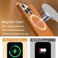 Magsafe-Funda de cuero de lujo para teléfono móvil, cubierta magnética a prueba de golpes, compatible con iPhone 16, 15, 14, 13, 12 Pro Max Plus - details 5