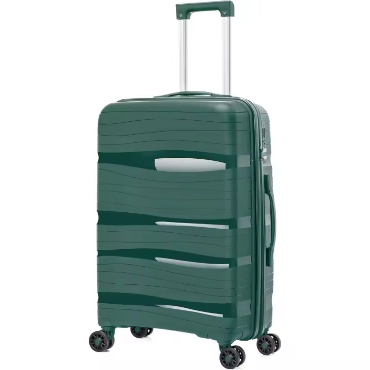 Maletas de viajes color verde, Equipaje de Mano, Maleta de Cabina para avión ligera y Rígida de Polipropileno con 4 Ruedas Dobles 360° y Cierre de seguridad, Maletas de Viaje varios tamaños para niño y adulto - 1