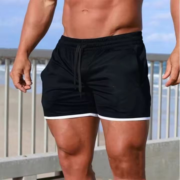 Shorts Deportivos De Malla Transpirable Para Hombres Calzoncillos De Playa Secado Rápido Ropa Deportiva De Fitness Para El Verano Nuevo - 1