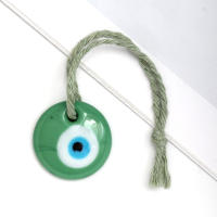 Lucky Eye Glass Drop Aceite Turco Mal De Ojo Colgante De Corazón De Mano De Fatima Para Puerta De Cuerda Tejida Joyería Para Hombres Y Mujeres Llavero De Moda - details 25