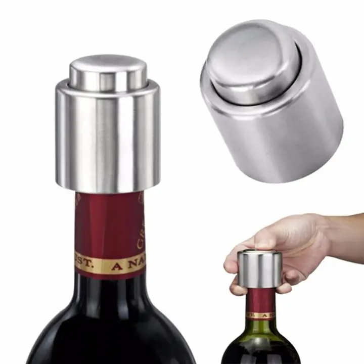 Tapa De Champagne SUNFILI Ahorro De Vino Con Bomba De Presión Integrada Para Champán Cava Prosecco Y Vino Espumoso - 1