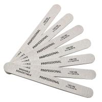 10pcs Archos De Uñas Profesionales 100/180 Papel De Hierro Con Madera Herramientas De Manicura Para Polvo De Gel Gris Fuerte Y Grueso - details 0