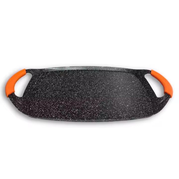 Utensilios de Hogar - Plancha de Asar 47x29 Cm - Revestimiento de Piedra Antiadherente - 1