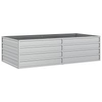 vidaXL Arriate de acero galvanizado plateado Dimensiones 160 x 80 x 45 cm,  240 x 80 x 77 cm,  240 x 40 x 77 cm y mas - details 1