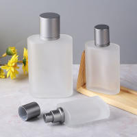 Botella De Perfume Reutilizable De Vidrio Sandblastida De 30ml Con Tapa De Cierre Para Líquidos Y Maquillaje Dispensador De Misting Fin - details 0