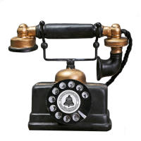 Teléfono De Línea Vintage Retro Estilo Antiguo Exquisito Trabajo Ornamento De Escritorio Para Hogar Hotel Oficina - details 3