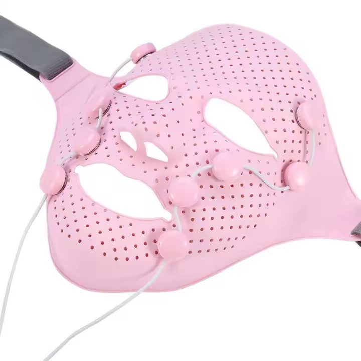 Masajeador De Belleza Eléctrico Antienvejecimiento Máscara Facial SPA 3D Silicona Para Rejuvenecimiento De La Piel Tamaño 29*19cm USB Recargable - 1