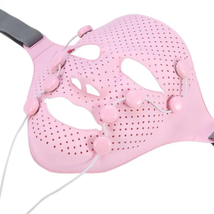 Masajeador De Belleza Eléctrico Antienvejecimiento Máscara Facial SPA 3D Silicona Para Rejuvenecimiento De La Piel Tamaño 29*19cm USB Recargable - 1