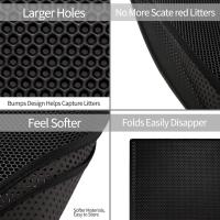 Alfubra para Arena para Gatos de Doble Capa 30x45 cm Accesorio para aspirador Negra - details 2