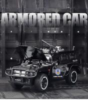 Coche De Policía De Combate Armado Knight 1:32 Escala Con Puertas Abiertas Luz Y Sonido Función Retroceso Aleación De Metal Regalos Para Niños - details 0