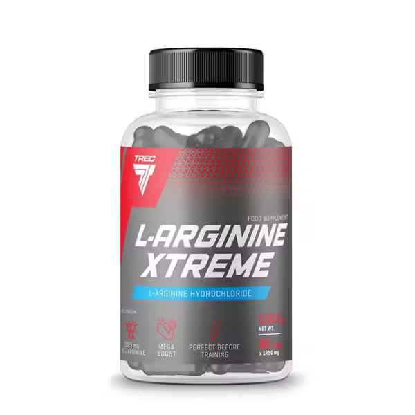 Trec Nutrition L-Arginine Xtreme - Suplemento de L-Arginina - 90 cápsulas - Mejora la circulación sanguínea - Encapsulado - Promueve la salud cardiovascular - Incrementa la energía. - 1