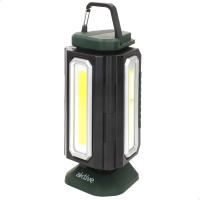 Aktive - Foco led exterior, luz blanca, 9x8,5x19 cm, 3 modos luz, 1500 lúmenes, 4 a 7 horas duración, distancia de 30 metros, impermeabilidad IP20, cargador USB, asa de mano, iluminación led, focos jardín, foco led portátil - details 0