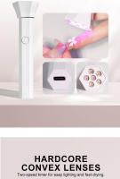 Lámpara LED UV Para Secado De Uñas Portátil Recargable Con Luz De Flashlight Herramienta De Curado Para Polvos De Gel - details 10